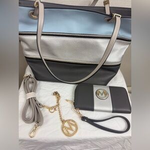 MKF Collection Mia K tote bag with matching wallet.